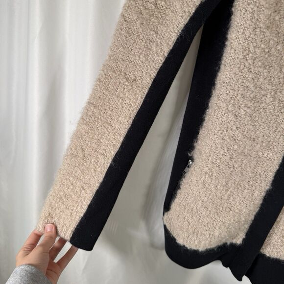 Sparrow Anthropologie Sweater Women's Medium Beige Knit Wool Mohair Full Zip - Picture 4 of 11